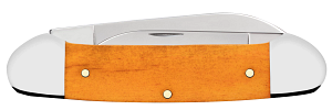 Case 2023 Halloween Smooth Persimmon Orange Bone Canoe in Puzzle Box (10626)