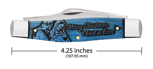 Cargue la imagen en el visor de la galería, Case 2023 Christmas Smooth Natural Bone Color Washed Large Stockman (10627)
