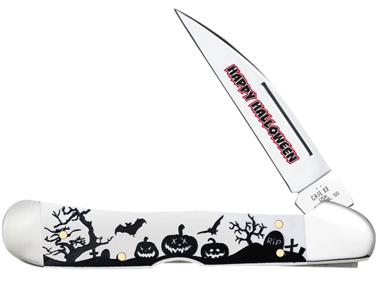 Case 2025 Halloween Smooth White Synthetic CopperLock® in Gift Tin (10641) - COMING IN 2025!