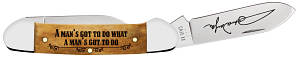 Case John Wayne Smooth Antique Bone Canoe (10717)