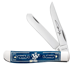 Load image into Gallery viewer, Case John Wayne Smooth Navy Blue Bone Mini Trapper (10720)
