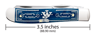 Load image into Gallery viewer, Case John Wayne Smooth Navy Blue Bone Mini Trapper (10720)
