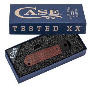 Case Revoindie Black Anodized Aluminum Dark Red Burlap Micarta® Highbanks™ (10768)