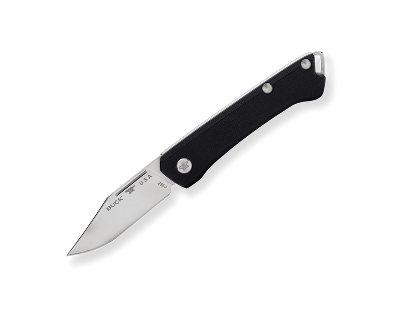 Load image into Gallery viewer, Buck® 250 Saunter Clip Point Black Canvas Micarta (0250BKS1)
