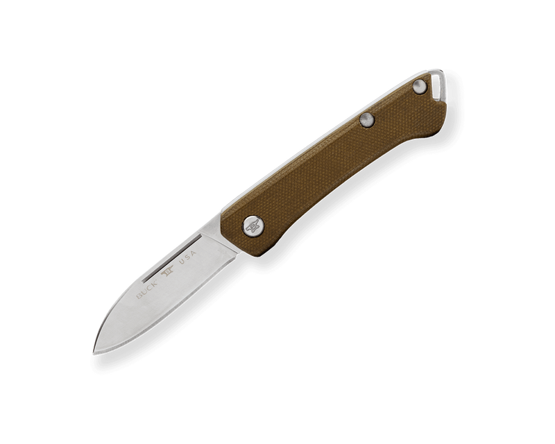 Load image into Gallery viewer, Buck® 250 Saunter Drop Point OD Canvas Micarta (0250GRS)
