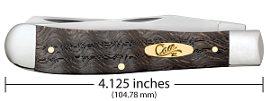 Case Black Curly Oak Wood Smooth Trapper (14000)