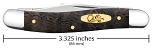 Cargue la imagen en el visor de la galería, Case Black Curly Oak Wood Smooth Medium Stockman (14001)
