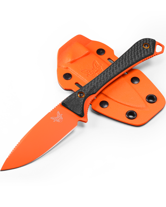 Benchmade Altitude® Fixed Blade Orange Creakote® w/ Carbon Fiber (15201OR)