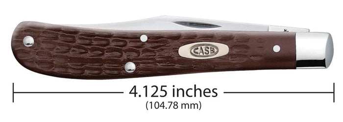 Load image into Gallery viewer, Case Jigged Brown Synthetic Slimline Trapper (00135)
