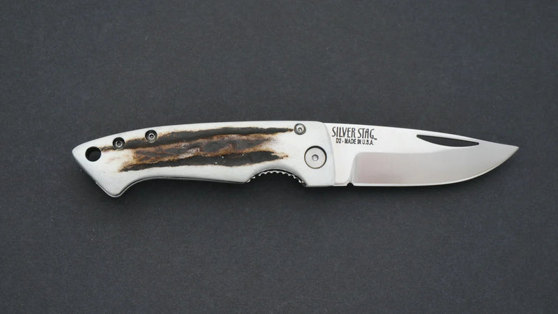 Load image into Gallery viewer, Silver Stag Liner Lock Cub with Leather Sheath (FLLC2.5)
