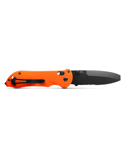 Benchmade Triage® AXIS Lock Orange G10 Opposing Bevel w/ Rescue Hook Serrated (916SBK-ORG) - DISCONTINUED