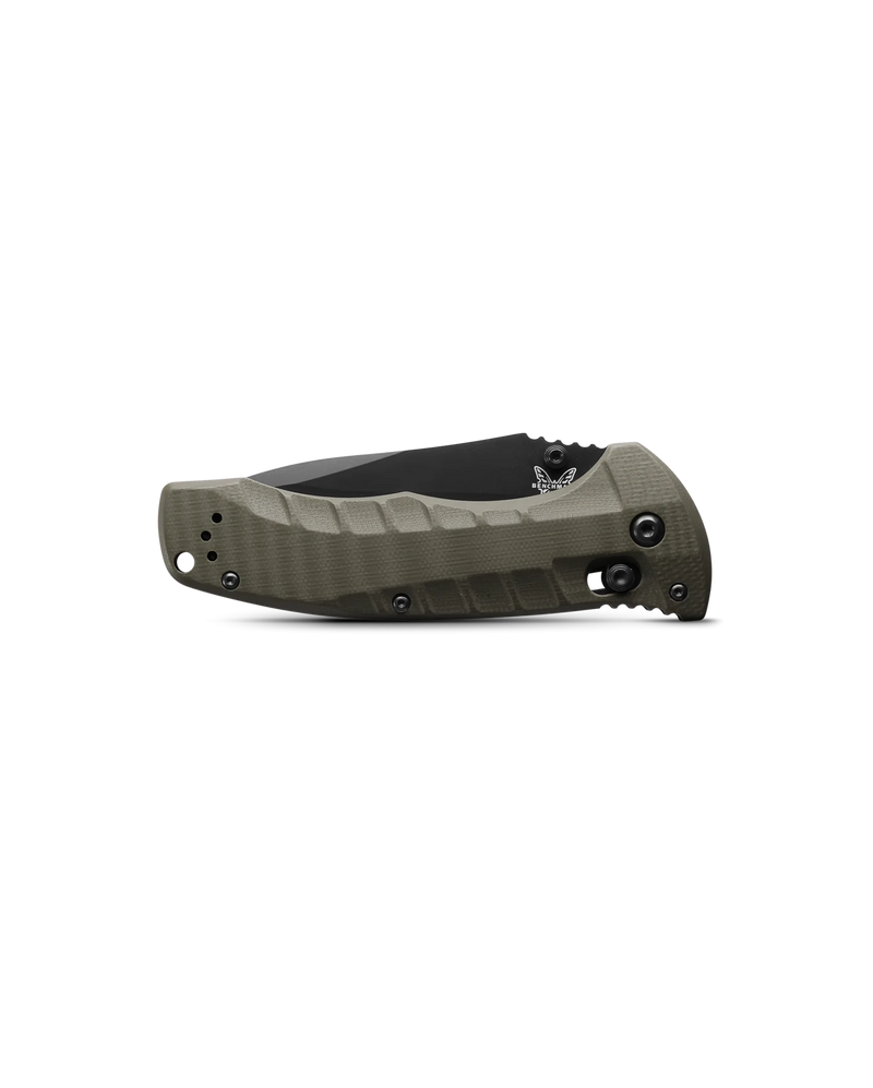 Load image into Gallery viewer, Benchmade Turret® AXIS Lock OD Green G10 Serrated (980SBK) - DISCONTINUED

