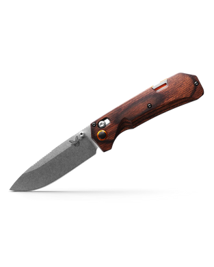 Benchmade Grizzly Creek AXIS Lock with Guthook, Wood/Orange (15062)