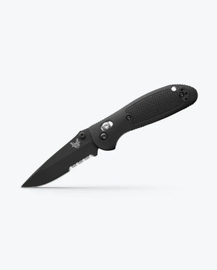 Benchmade Mini Griptilian® AXIS Lock Black S30V Partially Serrated (556SBK-S30V)