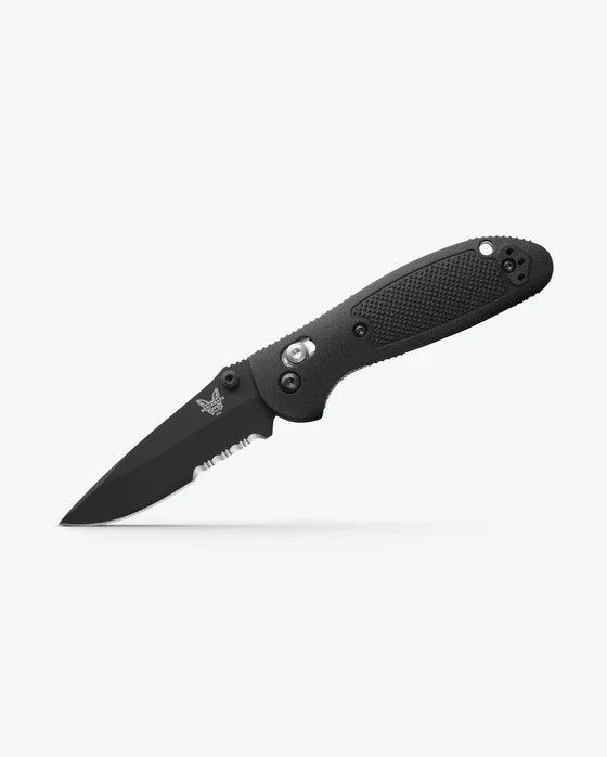 Cargue la imagen en el visor de la galería, Benchmade Mini Griptilian® AXIS Lock Black S30V Partially Serrated (556SBK-S30V)
