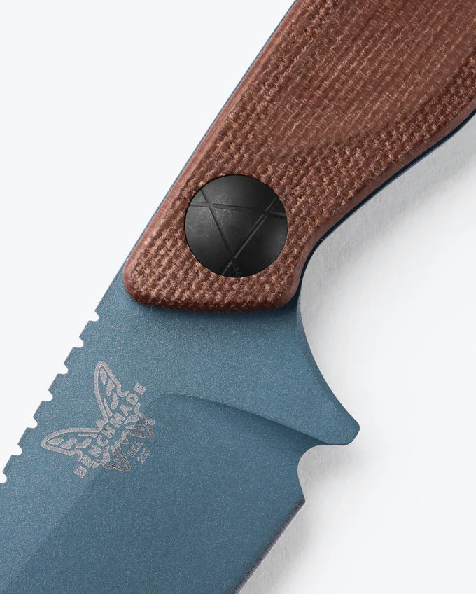 Cargue la imagen en el visor de la galería, Benchmade Dacian™ Fixed Blade MagnaCut Brown Canvas Micarta (203BT-01)
