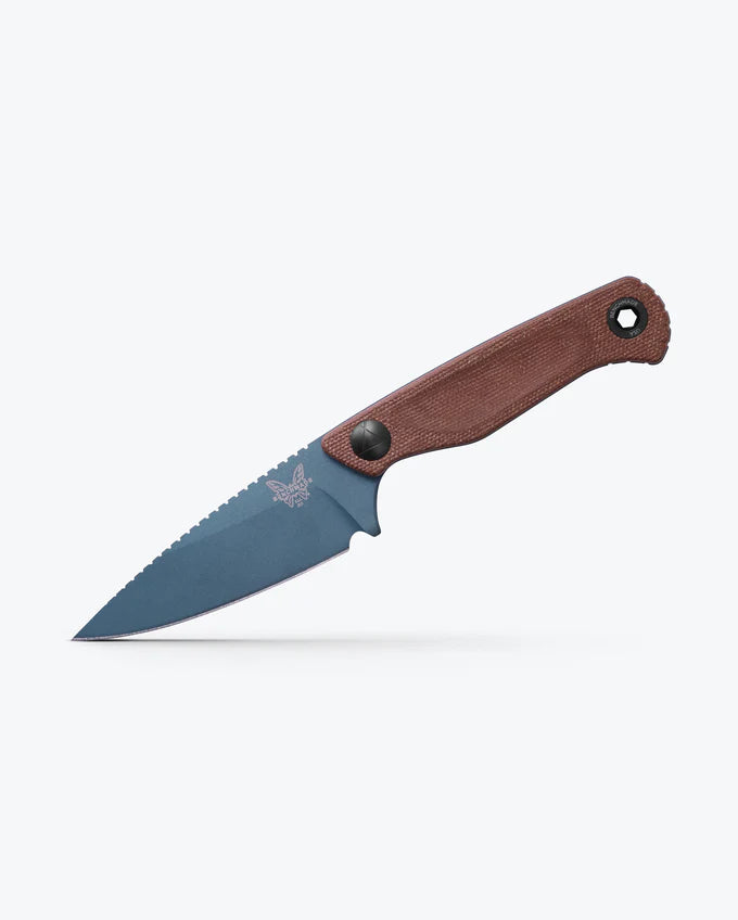 Cargue la imagen en el visor de la galería, Benchmade Dacian™ Fixed Blade MagnaCut Brown Canvas Micarta (203BT-01)
