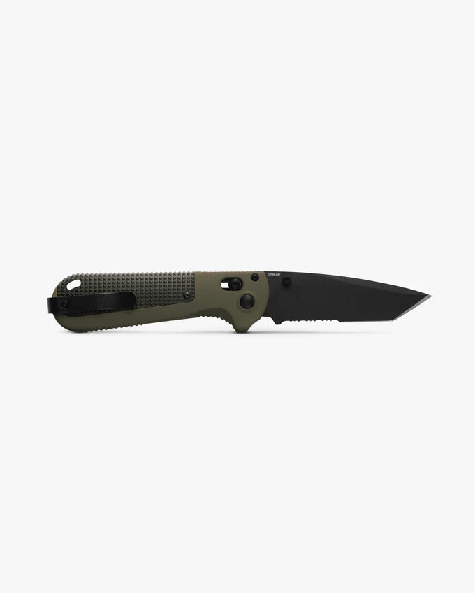 Cargue la imagen en el visor de la galería, Benchmade Redoubt® AXIS Lock D2 Serrated Tanto Ranger Green Grivory® (431SBK-1)
