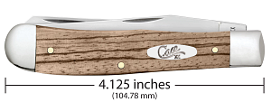 Load image into Gallery viewer, Case Natural Zebrawood Smooth Trapper (25141)
