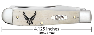 Case U.S. Air Force Embellished Smooth Natural Bone Trapper (32403)