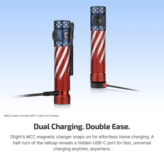 Olight Baton 4 Pro Stars & Stripes Edition, Cool White