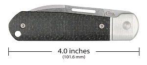 Load image into Gallery viewer, Case Smooth Black Burlap Micarta® Highbanks™, First Production Run (82230)
