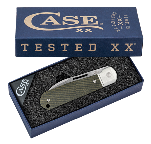 Load image into Gallery viewer, Case Smooth OD Green Canvas Micarta® Highbanks™, First Production Run (82231)
