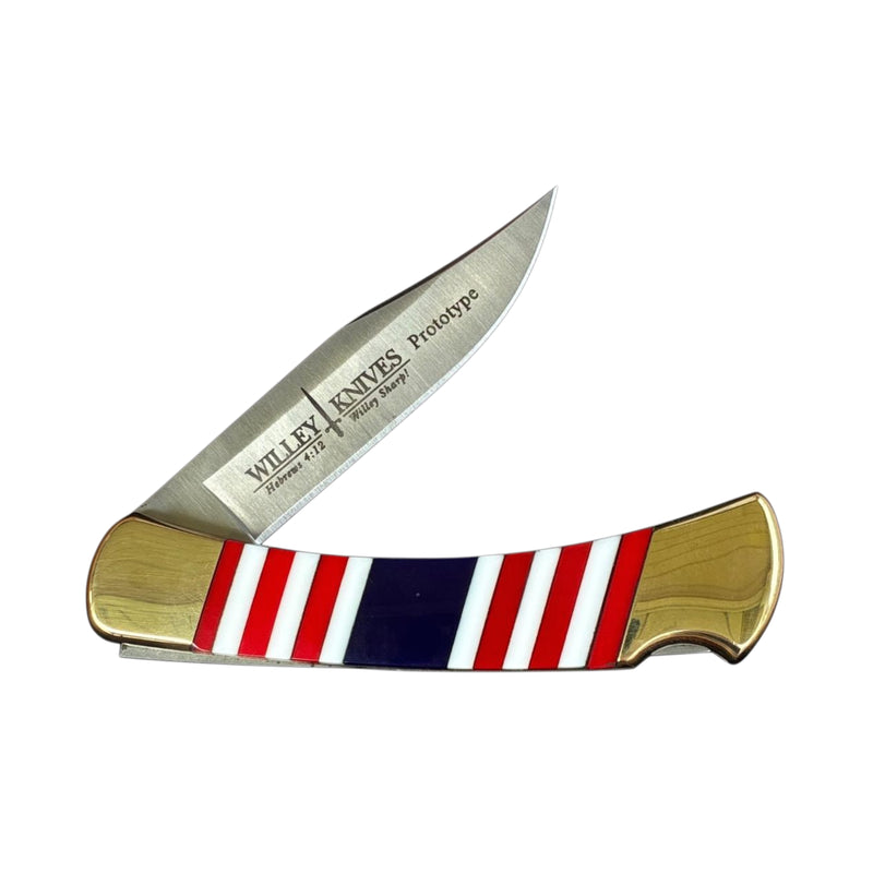Cargue la imagen en el visor de la galería, Willey Knives 2026 Fall Festival Buck 110, Red, White &amp; Blue
