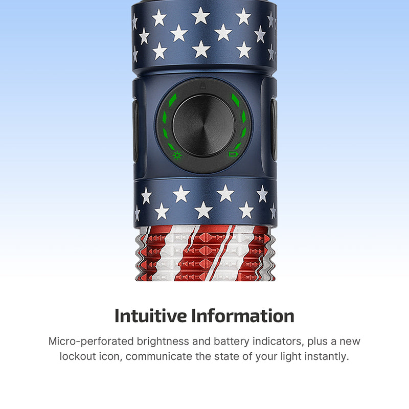 Cargue la imagen en el visor de la galería, Olight Baton 4 Pro Stars &amp; Stripes Edition, Cool White
