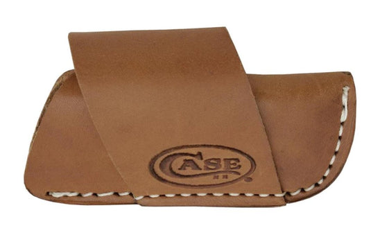 Case Genuine Brown Leather Side Draw Belt Sheath Medium (50148)