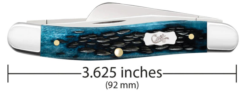 Load image into Gallery viewer, Case Pocket Worn® Mediterranean Blue Bone Medium Stockman (51851)
