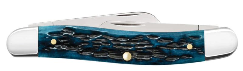 Load image into Gallery viewer, Case Pocket Worn® Mediterranean Blue Bone Medium Stockman (51851)
