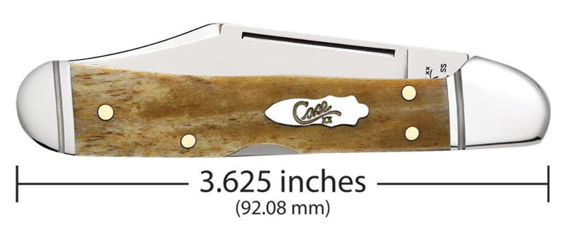 Load image into Gallery viewer, Case Smooth Antique Bone Mini CopperLock®, Fluted Bolsters (58186)
