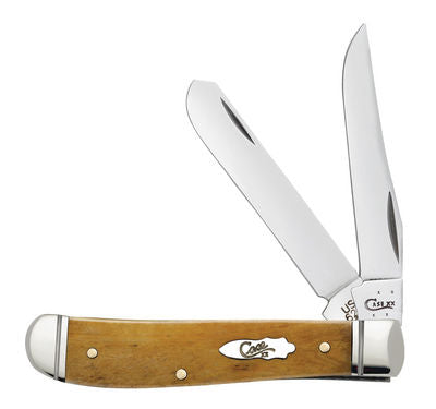 Case Smooth Antique Bone Mini Trapper, Fluted Bolsters (58188)