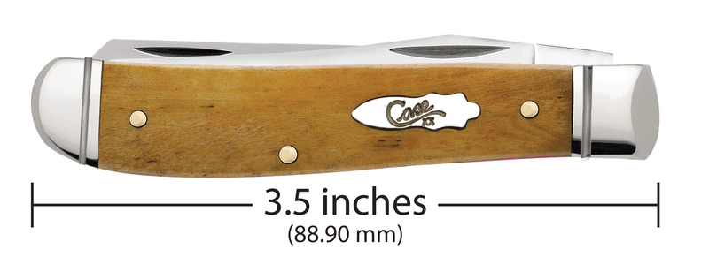 Load image into Gallery viewer, Case Smooth Antique Bone Mini Trapper, Fluted Bolsters (58188)
