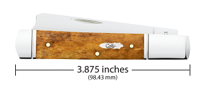 Case Antique Bone Smooth Razor w/ Fluted Bolsters (58211)