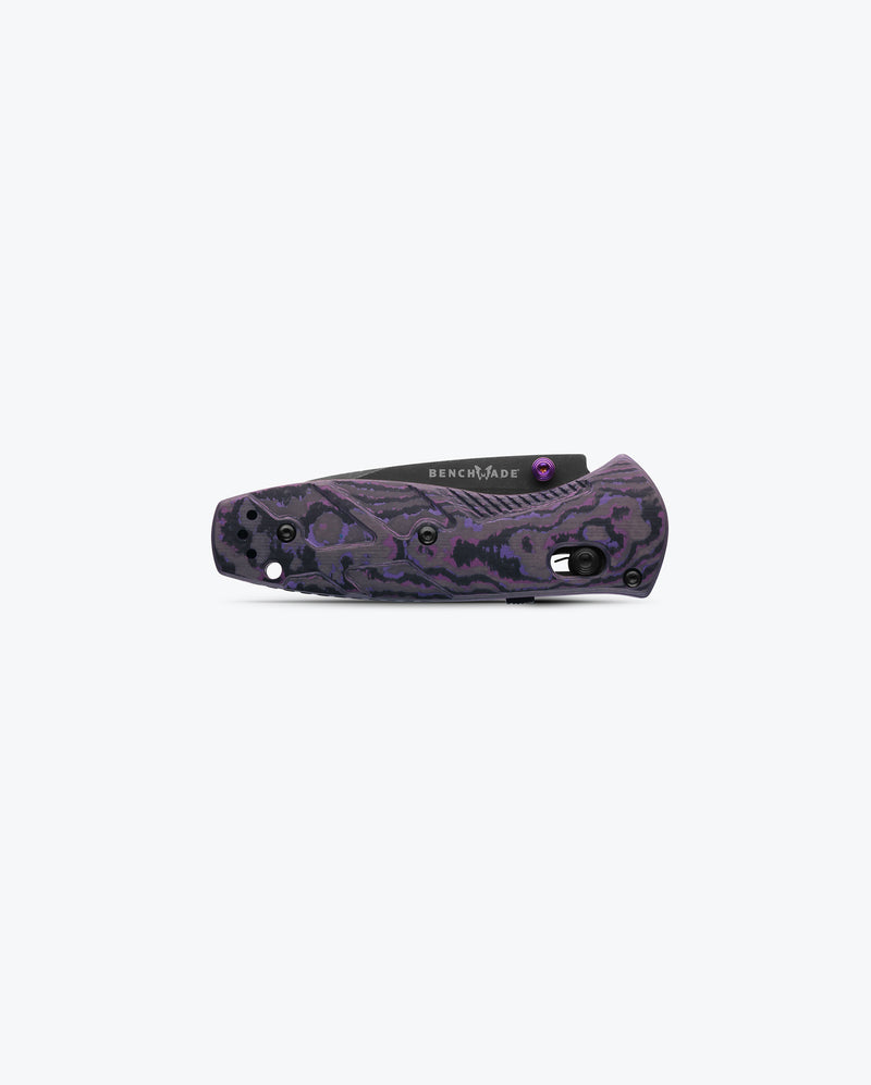 Cargue la imagen en el visor de la galería, Benchmade Mini Barrage® Gold Class AXIS® Assist FatCarbon® Purple Haze (585BK-251) - COMING SOON!!
