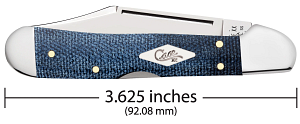 Load image into Gallery viewer, Case Blue Denim Canvas Laminate Smooth Mini CopperLock® (60512)
