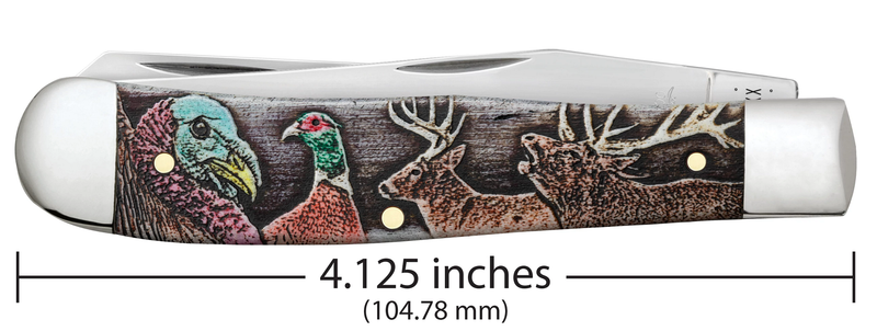Load image into Gallery viewer, Case Wild Game Series Gift Set Embellished Smooth Natural Bone Trapper (60585)

