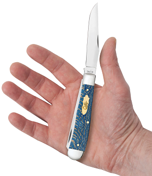 Case Smooth Blue Sycamore Wood Trapper (63730)