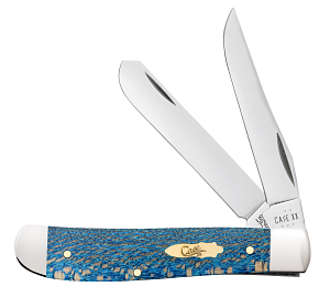 Cargue la imagen en el visor de la galería, Case Smooth Blue Sycamore Wood Mini Trapper (63731)
