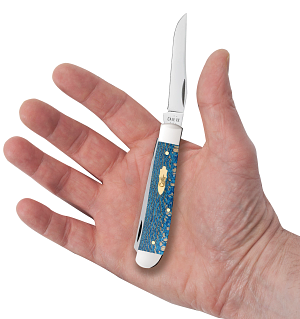 Case Smooth Blue Sycamore Wood Mini Trapper (63731)