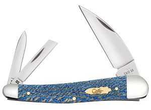 Case Smooth Blue Sycamore Wood Seahorse Whittler (63735)