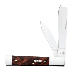 Load image into Gallery viewer, Case Brown Maple Burl Wood Smooth Razor (64058)

