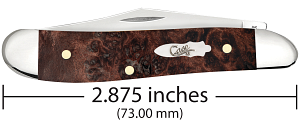 Load image into Gallery viewer, Case Smooth Brown Maple Burl Wood Peanut (64059)
