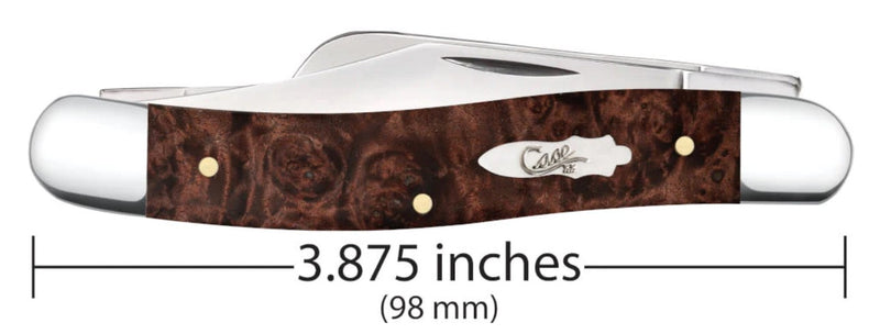 Load image into Gallery viewer, Case Smooth Brown Maple Burl Wood Stockman (64065)
