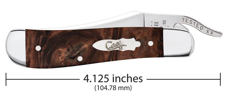 Load image into Gallery viewer, Case Smooth Brown Maple Burl Wood RussLock® (64068)
