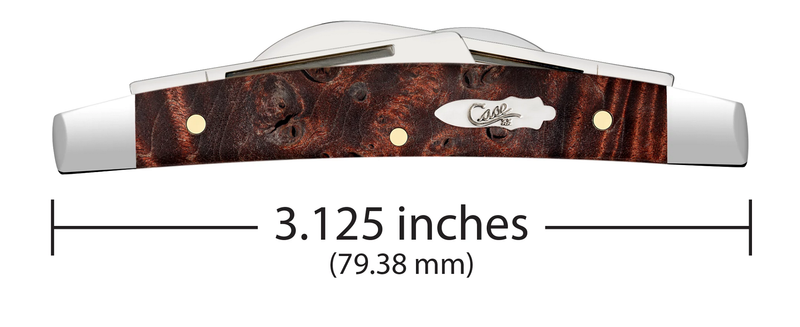 Load image into Gallery viewer, Case Smooth Brown Maple Burl Wood Small Congress (64069)
