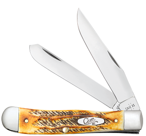 Case 6.5 BoneStag Jigged Trapper w/ Pocket Clip (65345)