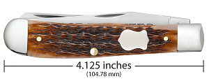 Load image into Gallery viewer, Case Russell Jigged Brown Bone Trapper (79410)
